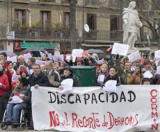 Manifestación de personas con discapacidad