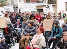 Manifestación del CERMI CV en Castellón contra el copago