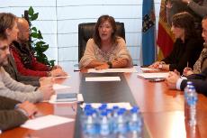 Beatriz Mato na xuntanza que mantivo en Santiago cos responsables en Galcia do Comité Español de Representantes de Persoas con Discapacidade (Cermi) 