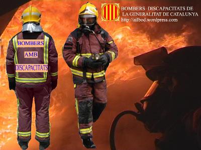 Cartel de los bomberos con discapacidad de Cataluña