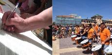 Imágenes de la actividad del CERMI Comunidad Valenciana en su campaña contra el copago