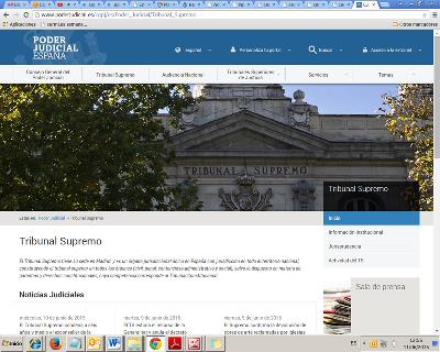 Detalle de la página web del Consejo Superior del Poder Judicial