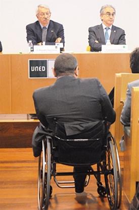 Momento de la presentación de la 'Guía universitaria para estudiantes con discapacidad' (foto cedida por la UNED)