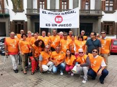 Concentración contra el juego ilegal convocada por el sindicato UTO-UGT en Canarias (Imagen de UTO-UGT)