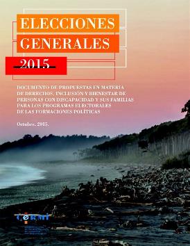 Imagen de portada del documento de propuestas del CERMI para las elecciones del 20-D de 2015