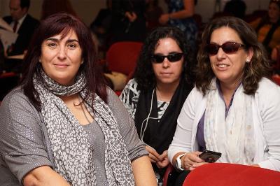 Mayte Gallego, Teresa Lajarín y otra compañera del movimiento asociativo murciano