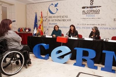 Isabel Caballero, Guillén Febré Ifón y Luz Sanz Escudero en el XI Congreso Estatal de CERMIS Autonómicos