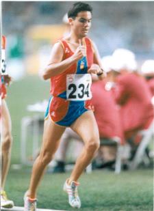 •	Juan Carlos Hernández Sosa, en la prueba de los 1500ml en los Juegos Paralímpicos de Barcelona 1992.