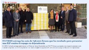 El CERMI entrega las más de 737.000 firmas que ha recabado para presentar una ILP contra el   copago en dependencia