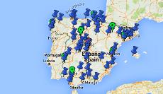 Mapa con los más de 230 centros de atención especializada a la Parálisis cerebral en toda España