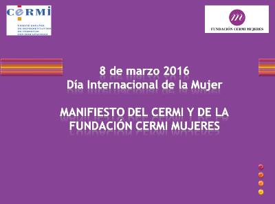 Portada del Manifiesto del CERMI y Fundación CERMI Mujeres