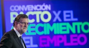Mariano Rajoy durante su intervención en la Convención sobre el Pacto por el crecimiento y el empleo