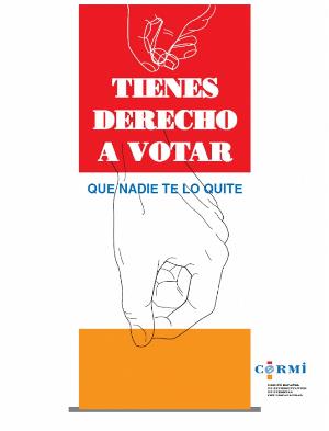 'Tienes derecho a votar, que nadie te lo quite', imagen del folleto publicado por el CERMI