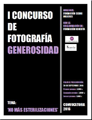 Cartel del concurso de fotografía sobre derechos humanos y niñas con discapacidad de Fundación CERMI Mujeres