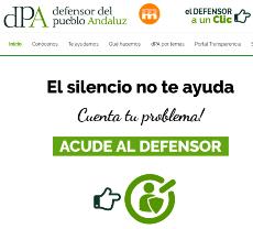 Imagen de la web del Defensor del Pueblo andaluz