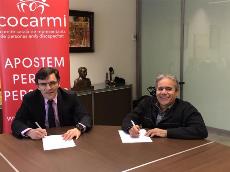 Imagen de la firma en la que el CERMI y el COCARMI renuevan su colaboración para trabajar en favor de las personas con Discapacidad