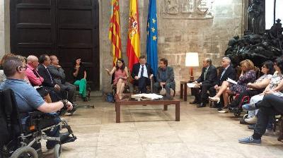 El CERMI Comunidad Valenciana (CERMI CV) reunido con el Presidente de la Generalitat y la consejera de Igualdad y Políticas inclusivas