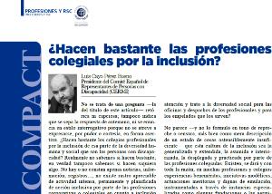 Imagen del artículo del presidente del CERMI, Luis Cayo Pérez Bueno, en la revista Profesiones Nº 162