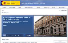 Detalle de la página web del Ministerio de Hacienda y Administraciones Públicas