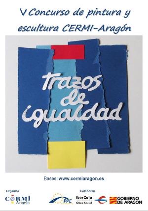 Cartel del  V Concurso de pintura y escultura para jóvenes artistas con discapacidad de CERMI Aragón