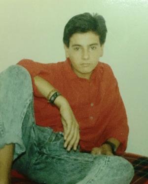Fransico Trigueros, presidente de Fasocide, en una foto de su adolescencia