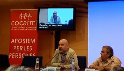 El presidente del CERMI, Luis Cayo Pérez Bueno, en la jornada '10 años de la Convención de los Derechos de las personas con Discapacidad. ¿Nos queda mucho por hacer?' del Cocarmi