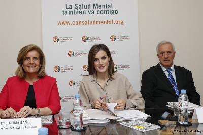 Reunión de trabajo de S.M. la Reina Leticia con Salum Mental España