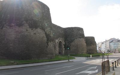 Detalle de la muralla accesible de Lugo