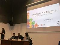 Momento de los ‘Premios PRODÍS 2016’ de CERMI Comunidad de Madrid, reconocimiento al trabajo en favor de la discapacidad