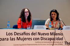 Gabriela Guzmán, Oficial de Derechos Humanos, de la Oficina del Alto Comisionado para los Derechos Humanos de NAciones Unidas y Laura Seara, Portavoz Partido Socialista en la Comisión de Discapacidad