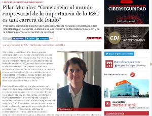 Imagen de LídeR.ES, donde se publica la entrevista a Pilar Morales, presidenta de CERMI Región de Murcia