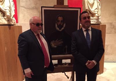 El presidente del EDF y de ONCE durante una visita guiada en el Museo del Prado