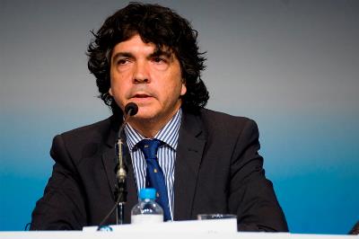 Mario Garcés durante su intervención en la inauguración de la Asamblea General Anual del EDF, celebrada en España