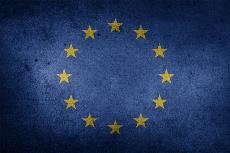Bandera descolorida de la UE 