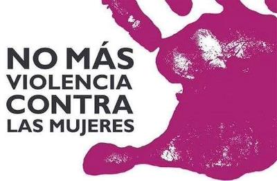 Detalle del logotipo de la campaña 'No más violencia'