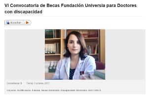 VI Convocatoria de Becas Fundación Universia para Doctores con discapacidad