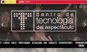 Imagen de la web del Centro de Tecnología del Espectáculo