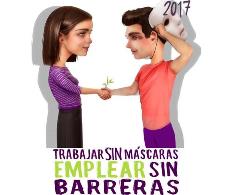 Detalle del cartel de la Jornada "Trabajar sin máscaras. Emplear sin barreras"