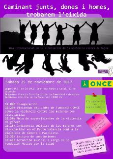 Cartel de Cermi Comunidad valenciana para el Día Internacional de la Eliminación de la Violencia contra la Mujer (25 de noviembre)