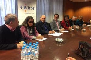 Reunión entre el secretario general del PSRM-PSOE, Diego Conesa, y el presidente de CERMI Región de Murcia, Pedro Martínez