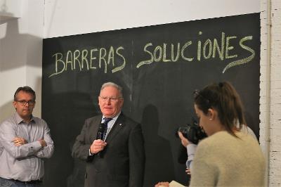 Nel González Zapico, presidente de la Confederación Salud Mental España, durante la presentación de la web Diversamente