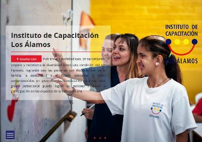 Imagen de la web del Instituto de Capacitación Los Álamos, de Colombia