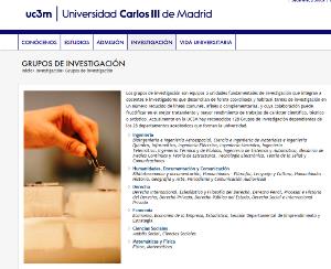 Imagen de la web de la Universidad Carlos III de Madrid