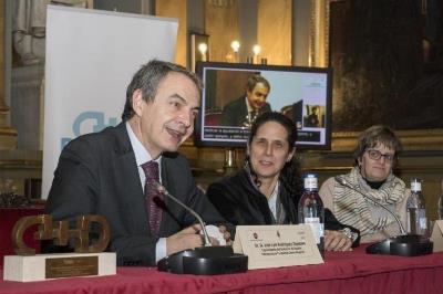 Momento de la intervención de José Luis Rodríguez Zapatero en la II Conferencia Sectorial de Mujeres con Discapacidad