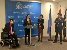 Ana Peláez, vicepresidenta ejecutiva de la Fundación CERMI Mujeres presentando su candidatura en la ONU