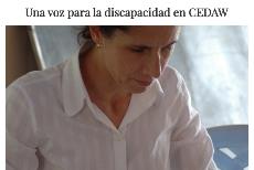 Imagen de la web de la candidatura de Ana Peláez al Comité de la Cedaw