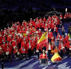 Desfile inaugural del equipo paralímpico español