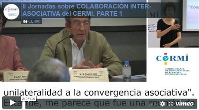 Imagen del vídeo que da paso a la II Jornadas sobre colaboración interasociativa del CERMI, PARTE 1