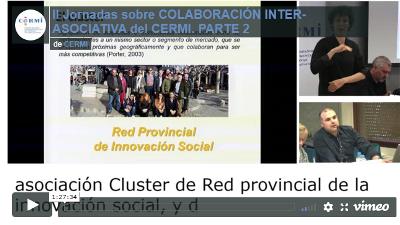 Imagen del vídeo que da paso a la II Jornadas sobre colaboración interasociativa del CERMI, PARTE 2