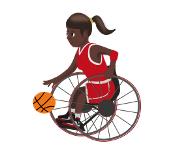 Emoji de baloncesto femenino.
